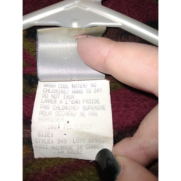 Cityscape Men's Medium Fleece Full Zip Vest Aztec Whistler Made In Canada - Picture 6 of 6